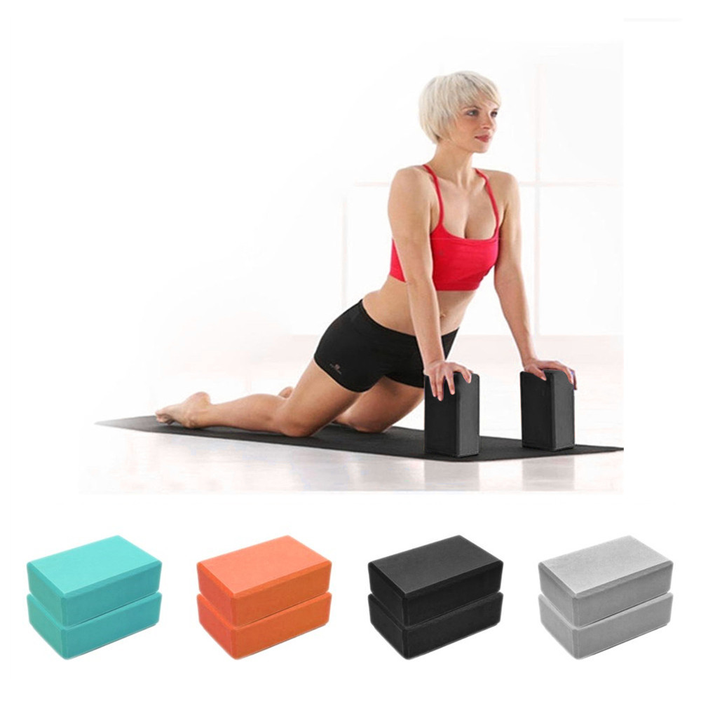 Sports Equipment Supplies - 色付きEVAヨガブロックレンガノンスリップボディシェイピング健康トレーニングスポーツストレッチエクササイズピラティスジムフォームフィットネス機器