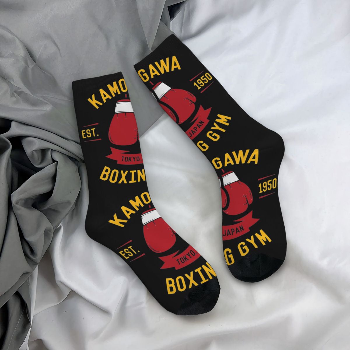 新しい男性男性靴下カジュアルはじめの一歩アニメ靴下ポリエステ - Boxing Glove Set のレビューと価格