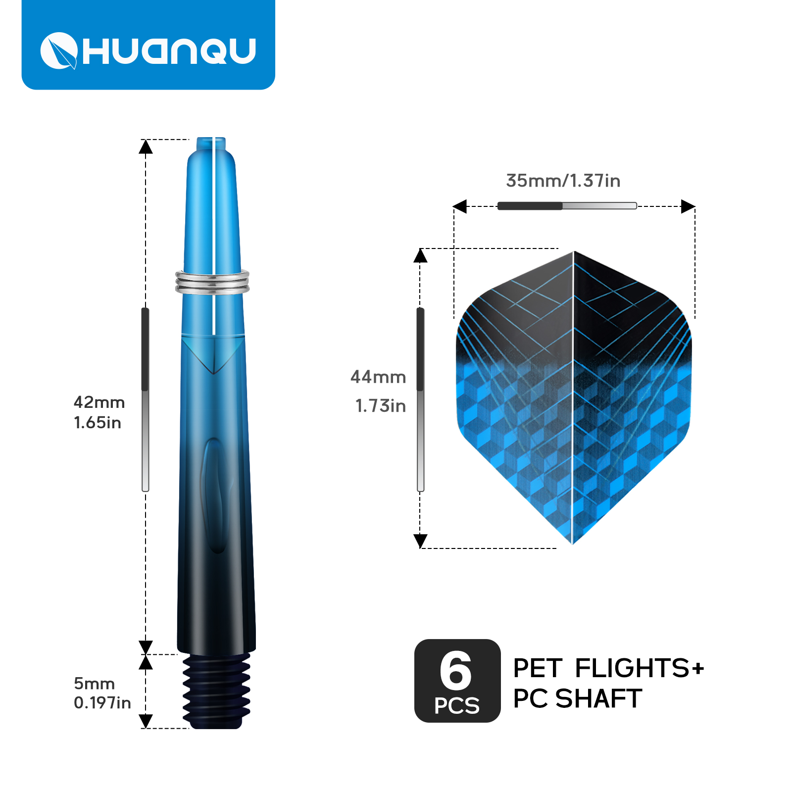 Huanqu 47mm ダーツシャフト 6本+スタンダードペ - Sports Equipment In Flight のレビューと価格