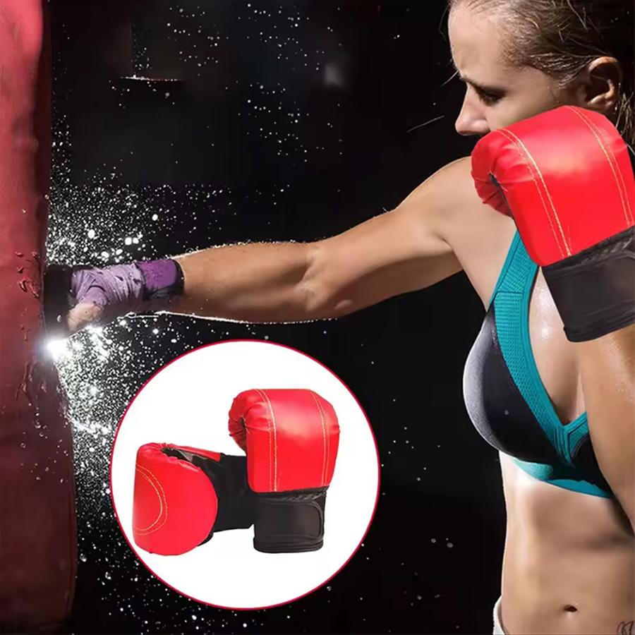 1 ペアのボクシンググローブ大人男性女性ユニセックストレーニ - Boxing Glove Set のレビューと価格